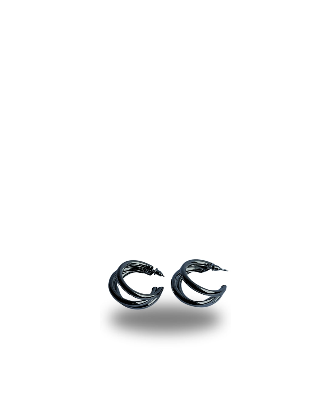 Silver Mini Chunk Earrings
