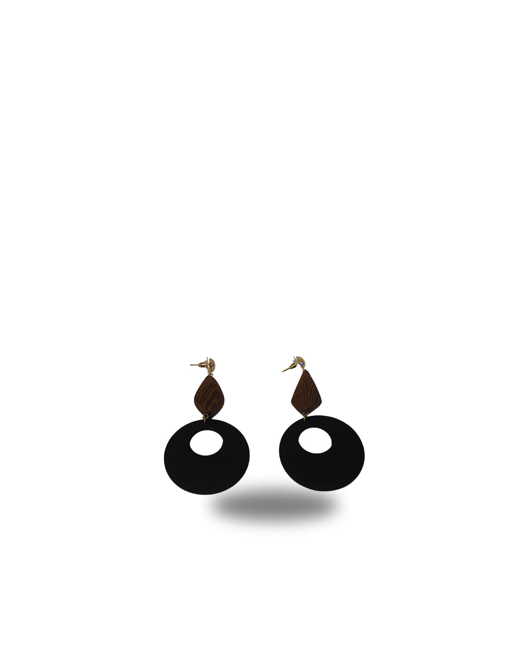 Gold Chunky Wooden Earings